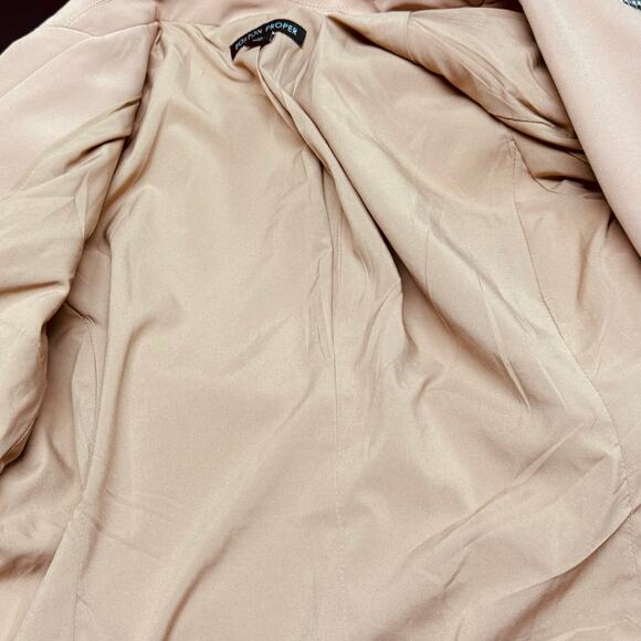 Boston Proper Camel Double Breasted Blazer, Size 6 Metal Anchor Buttons - Picture 5 of 9
